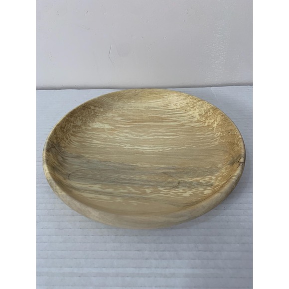 Spalted Maple Handmade Turned Wooden Plate 8.5" Centrepiece - Picture 4 of 7